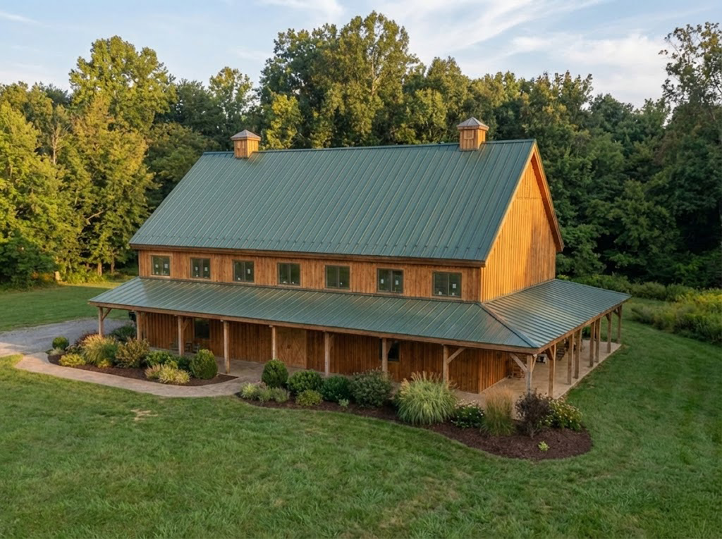 Custom Timber Frame Barn in West Virginia Eastern Panhandle
